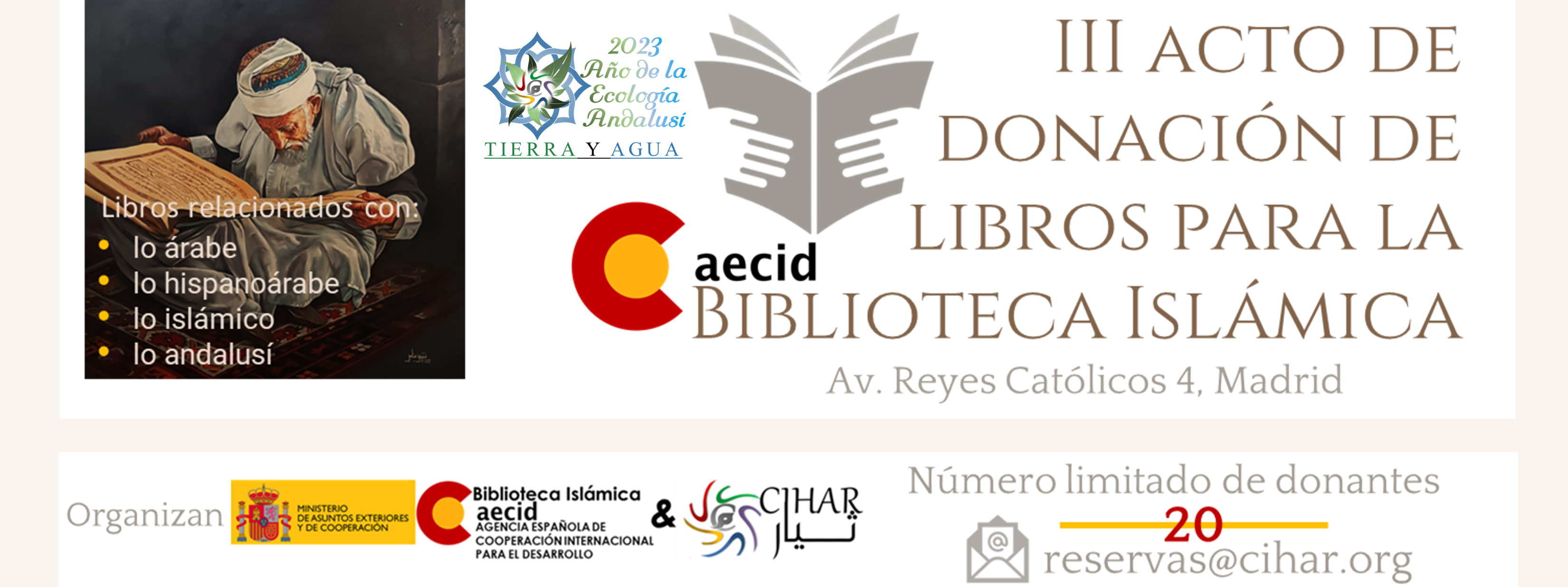III acto de donación de libros para la Biblioteca Islámica AECID – 24 ...